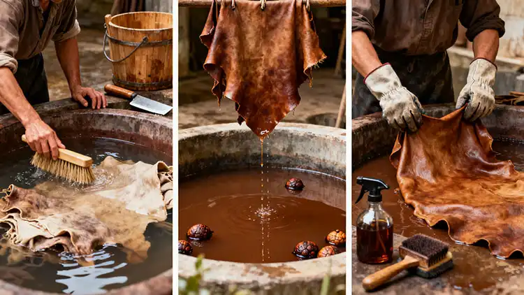 Stepwise-Process-of-Traditional-Leather-Tanning-Using-Gallnut-Extract Stepwise-Process-of-Traditional-Leather-Tanning-Using-Gallnut-Extract