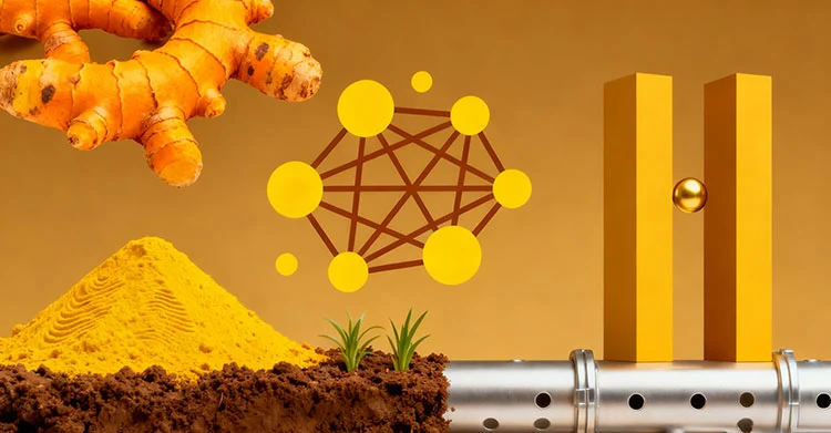 What does curcumin powder do