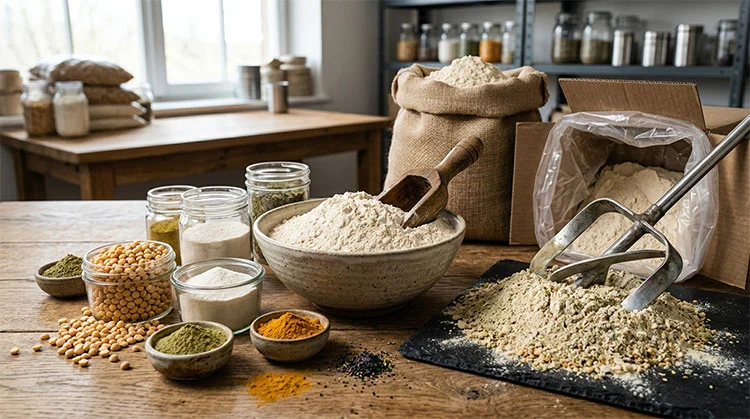 Pea-Protein-Powder-in-Custom-Industrial-Blending-Systems Pea-Protein-Powder-in-Custom-Industrial-Blending-Systems